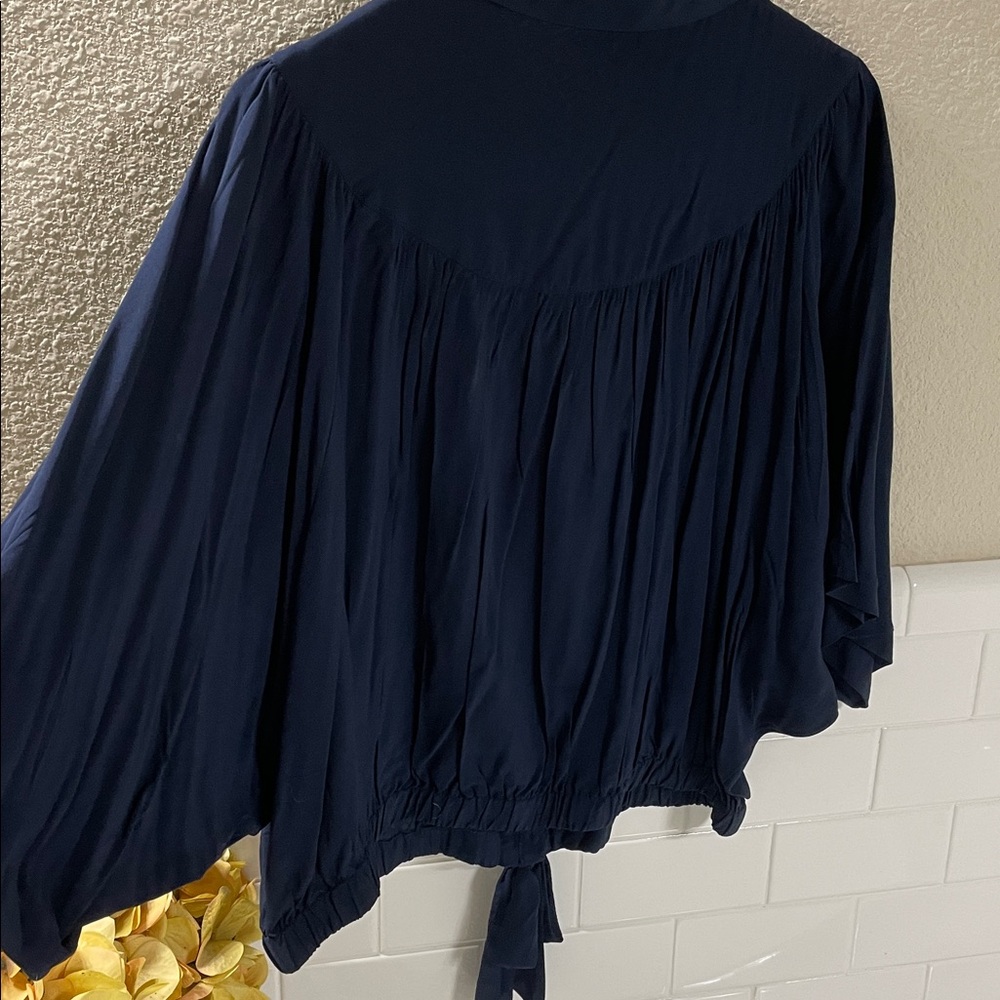Free People Navy Blouse . NEW with Tags - Picture 5 of 7